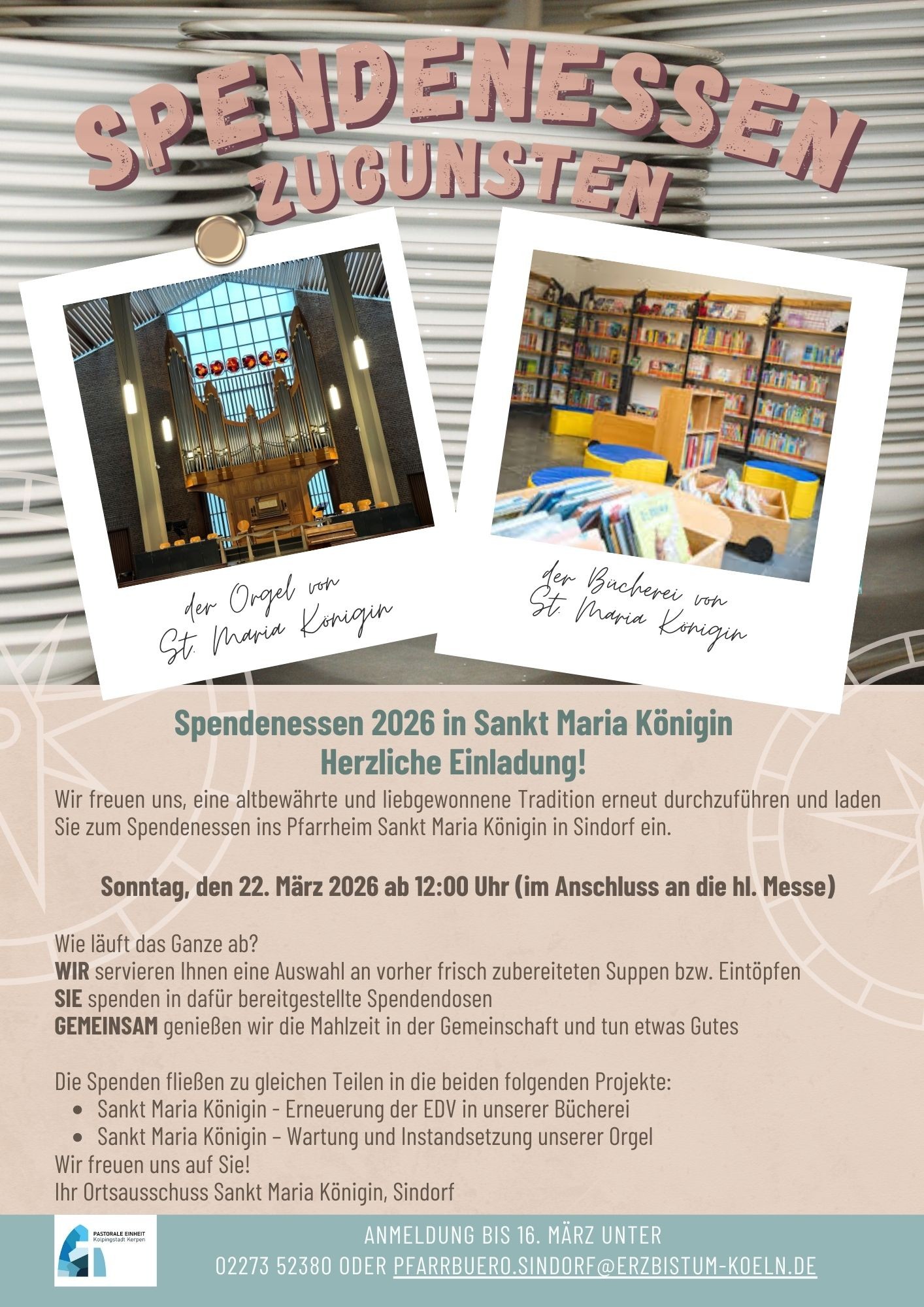 Plakat Spendenessen 2026