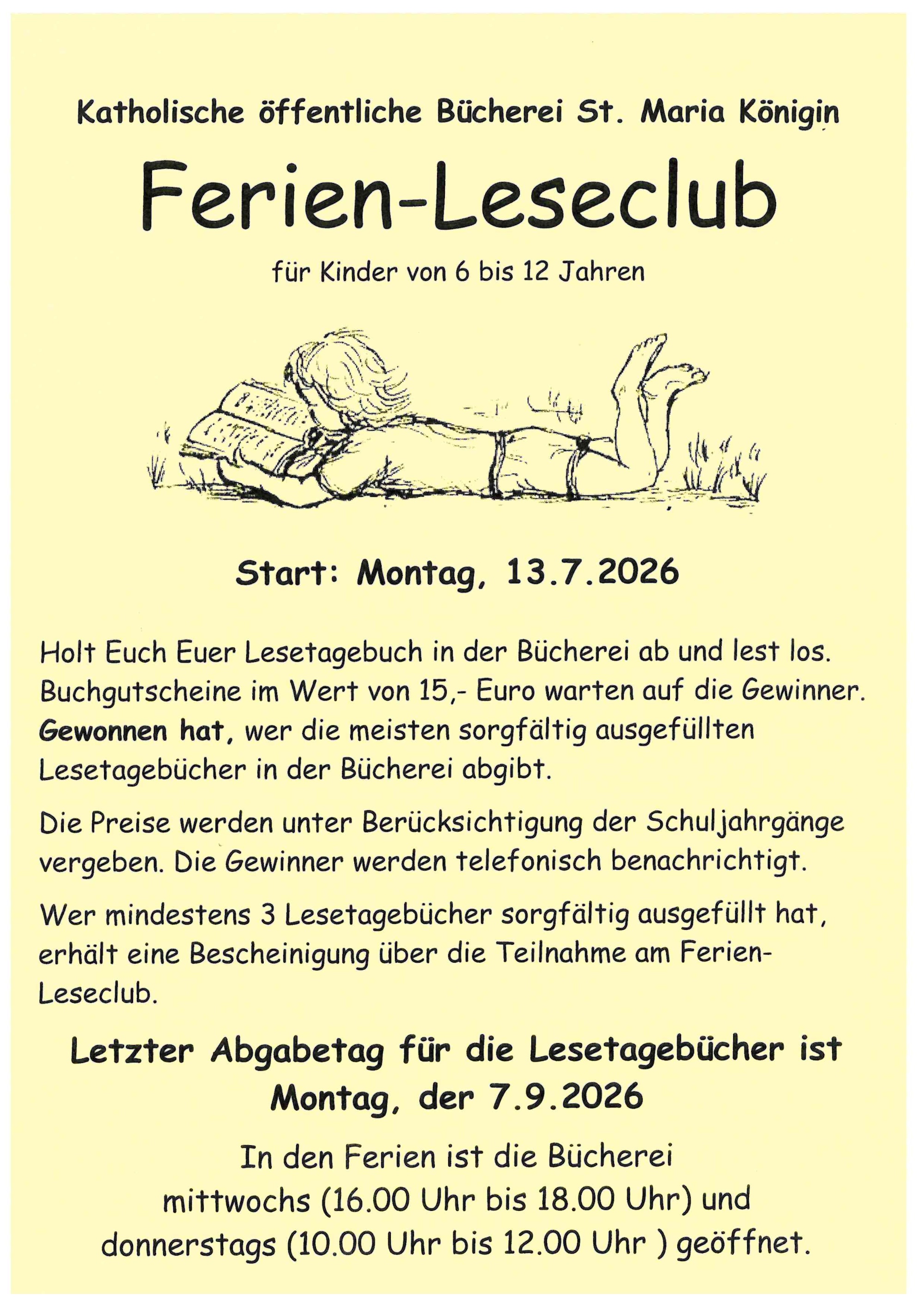 Ferien-Leseclub 2026
