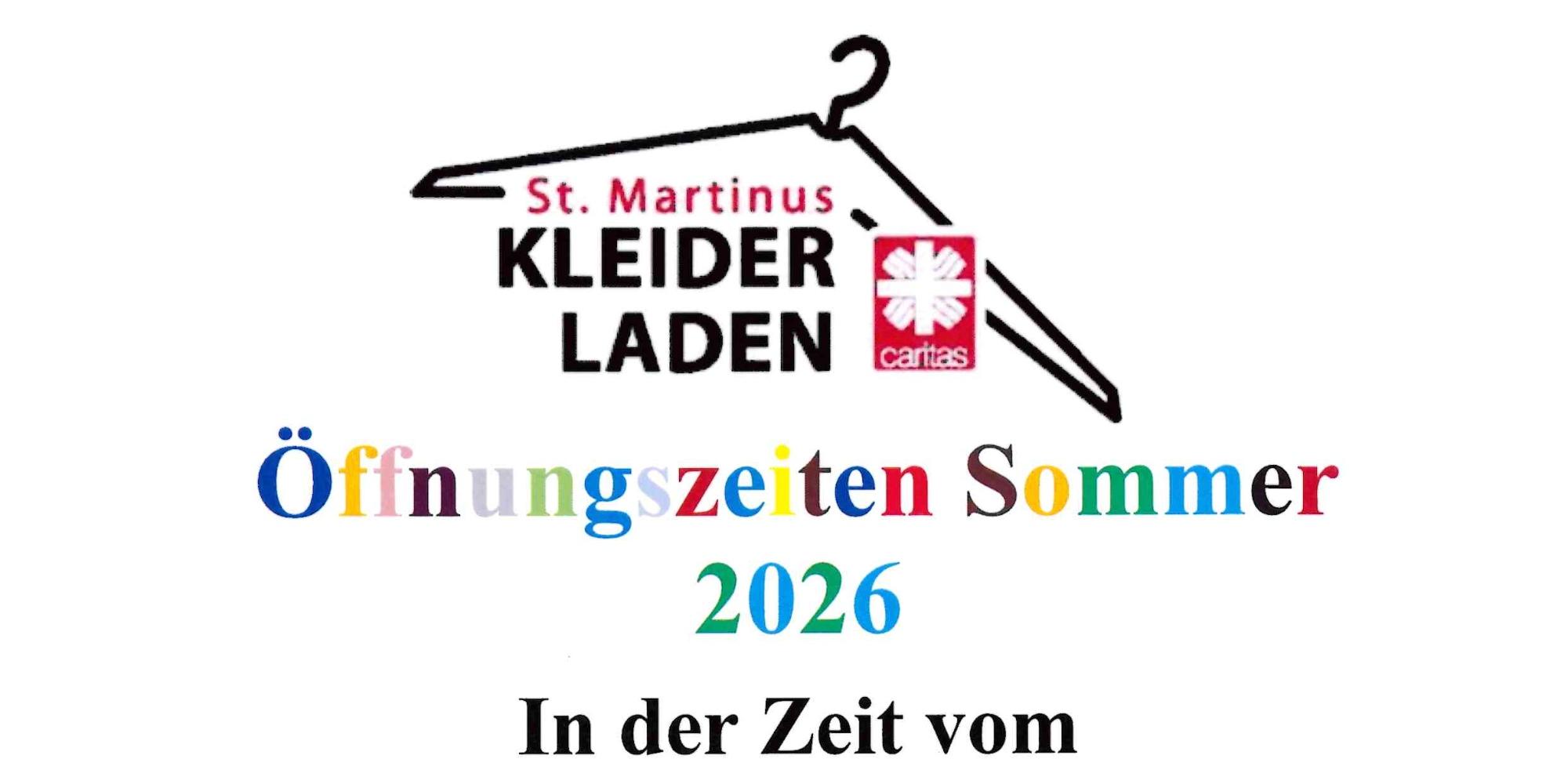 Kleiderladen St. Martinus Sommer 2026