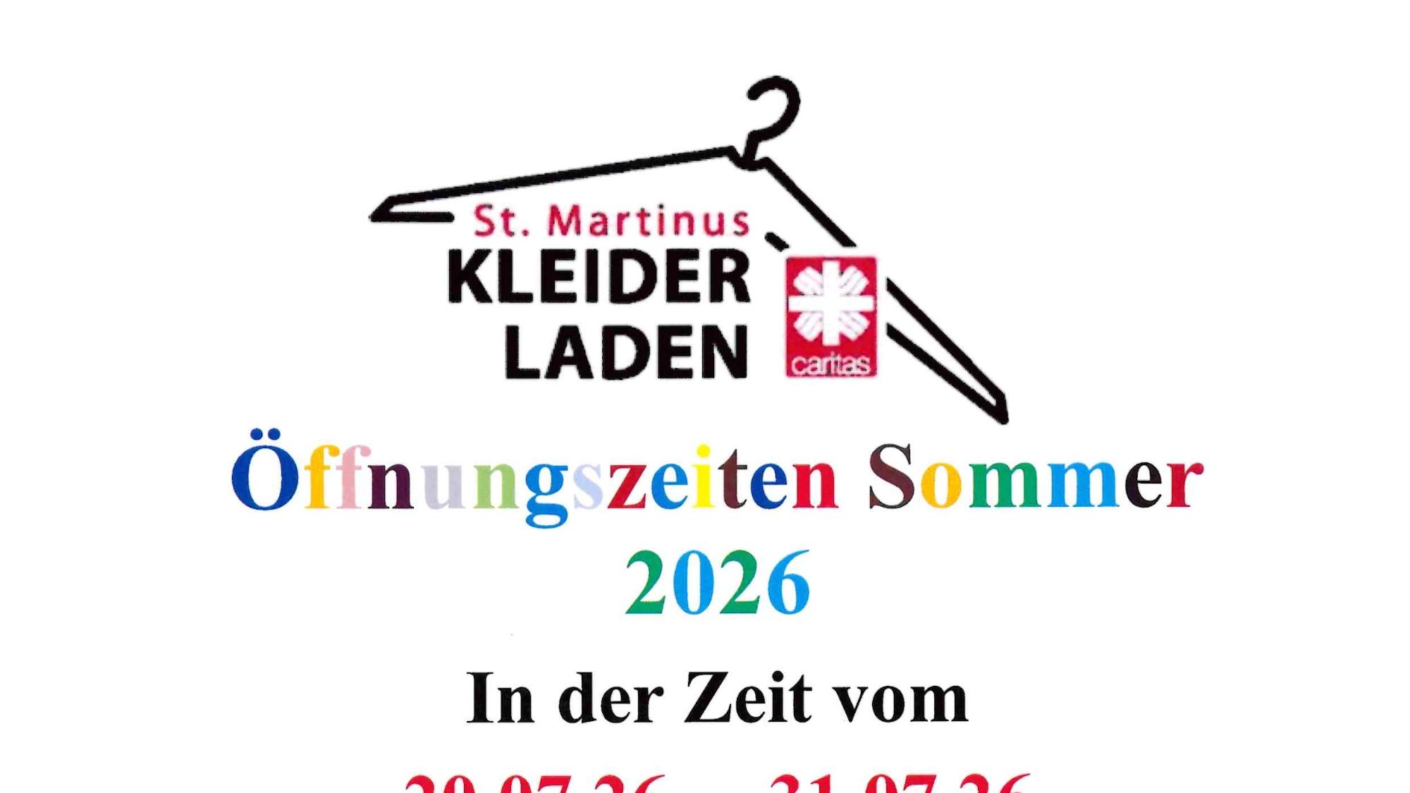 Kleiderladen St. Martinus Sommer 2026